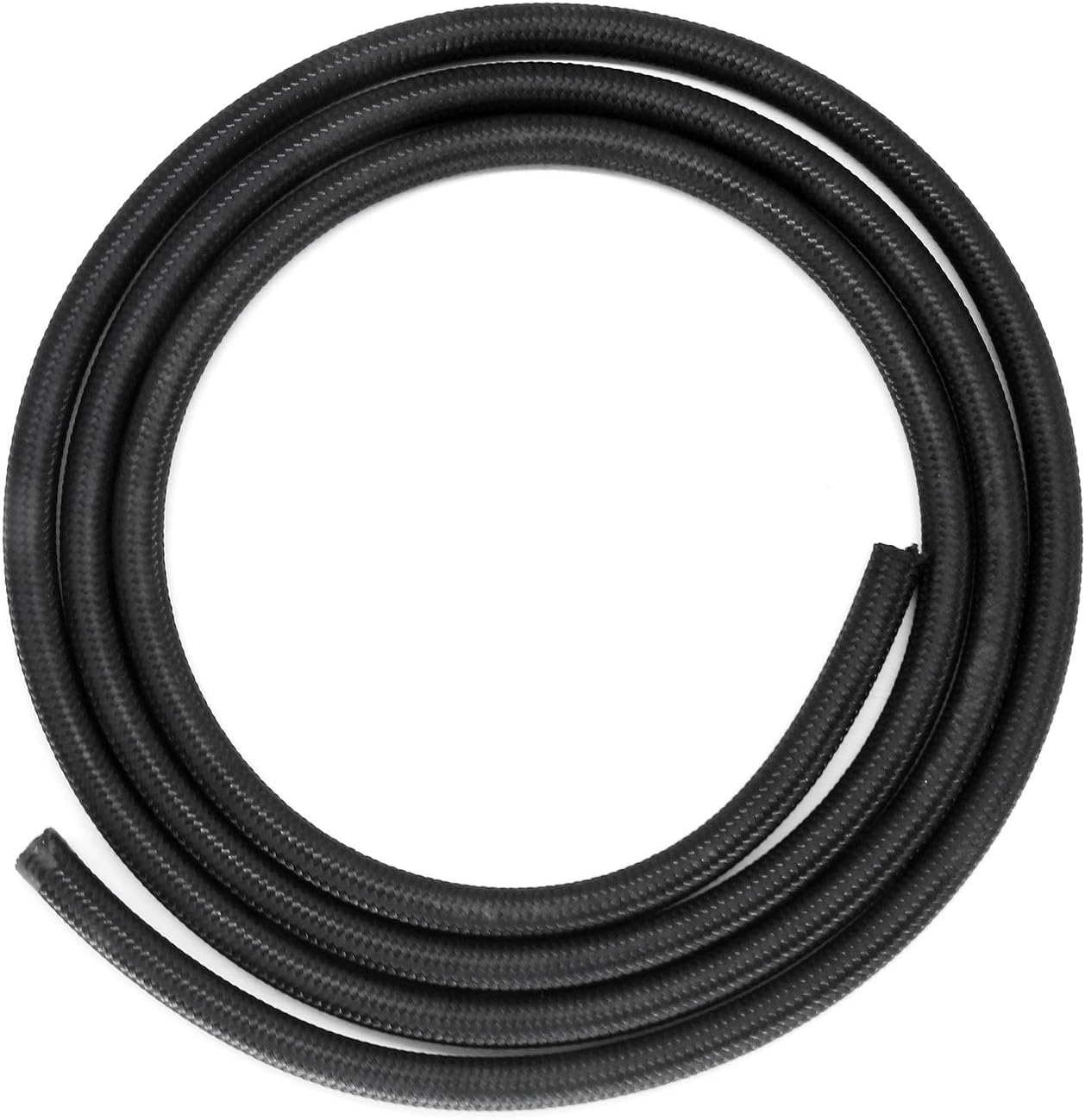 8AN Fuel Line Hose 20FT Black AN8 1/2