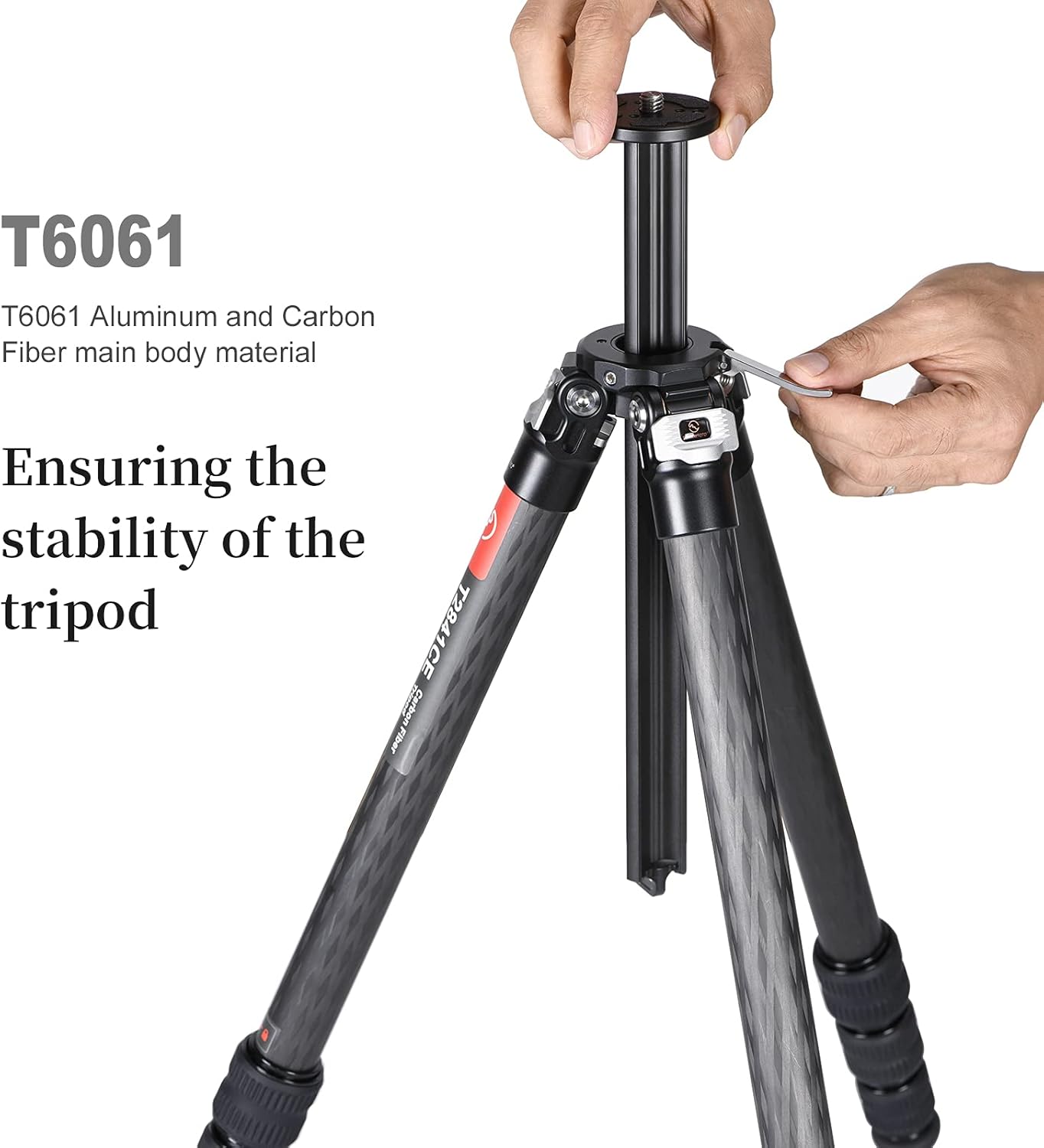 SUNWAYFOTO T2841CE Travel Tripod Carbon Fiber Compact Light Portable Professional Tripod DSLR Camera Waterproof,33.0lb Load