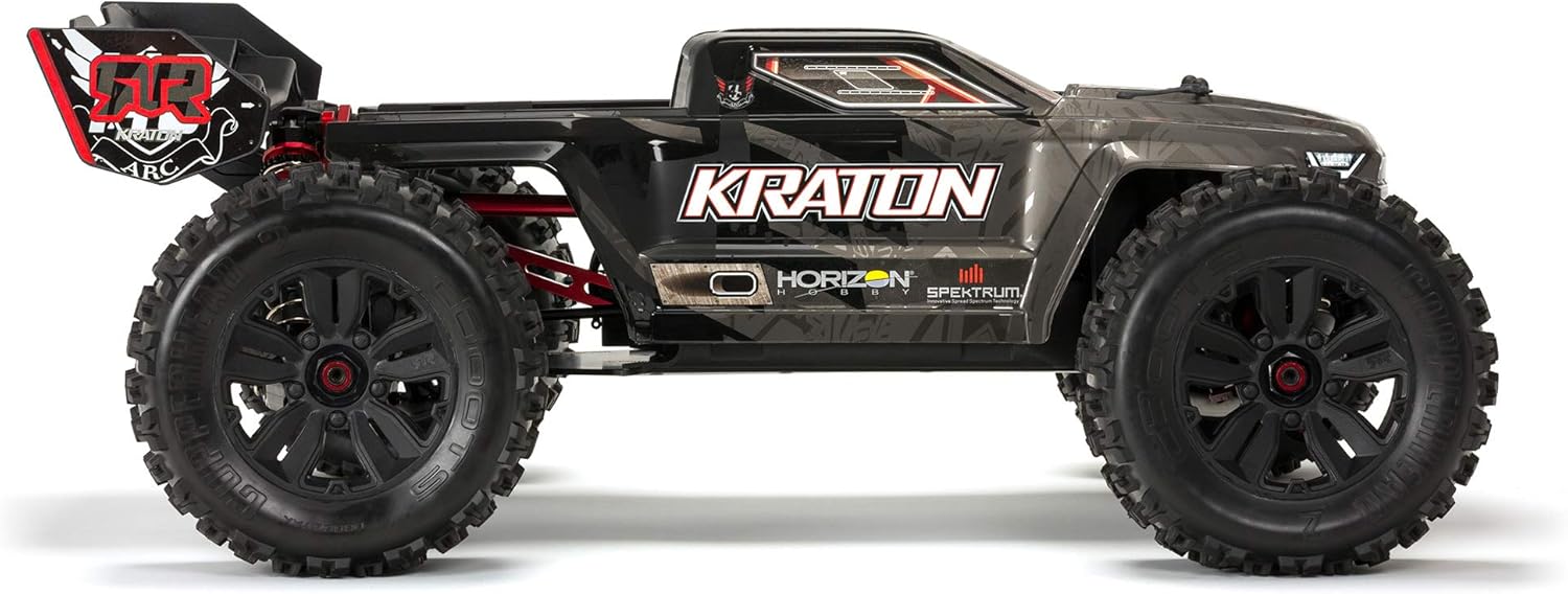 ARRMA 1/8 KRATON 4WD Extreme Bash Roller Speed Monster RC Truck, Black, ARA106053