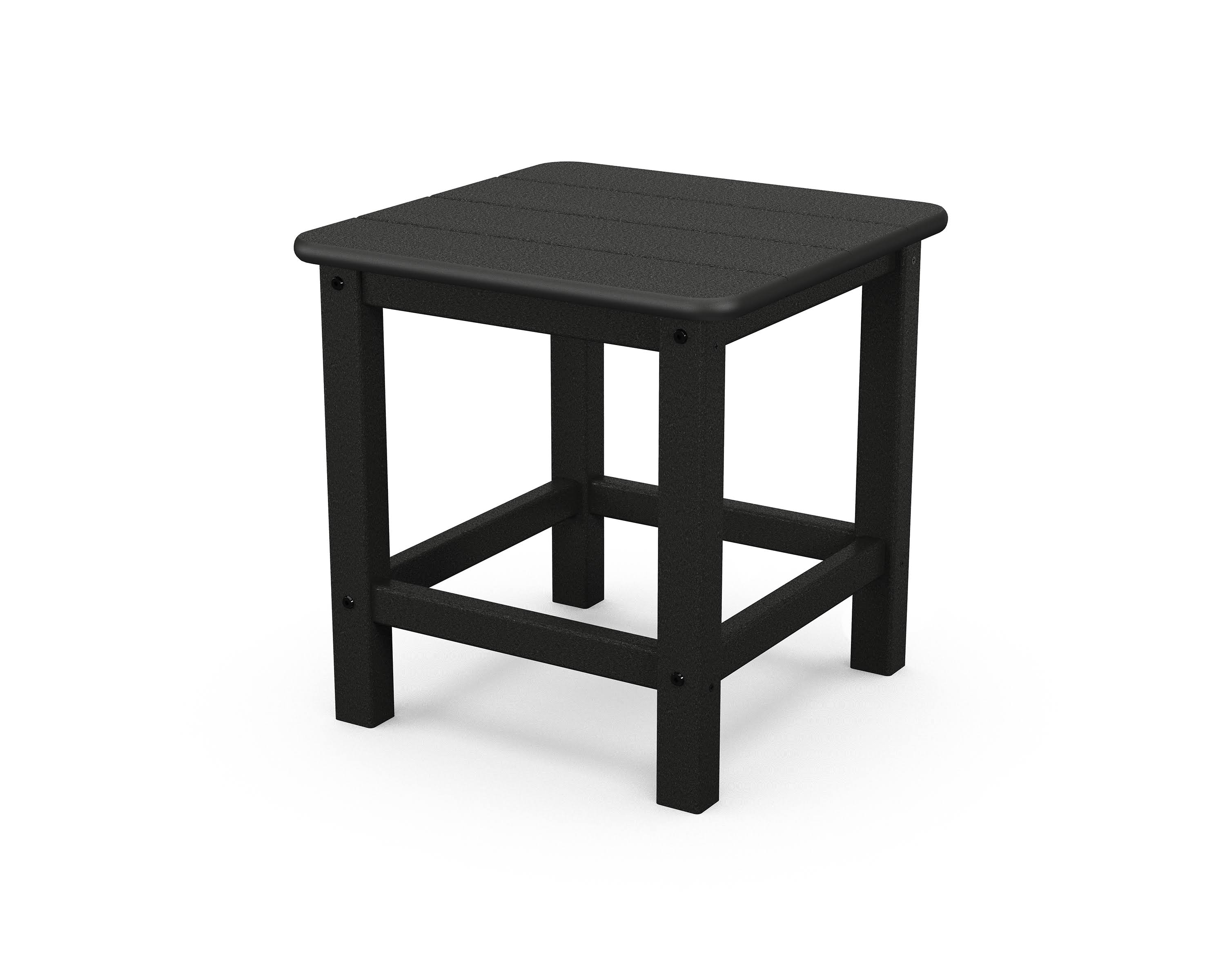 POLYWOOD Seashell 18x22 Side Table - Black