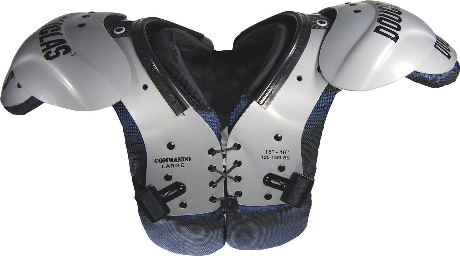 Douglas Youth Commando Football Shoulder Pads Black/Neon Green Small