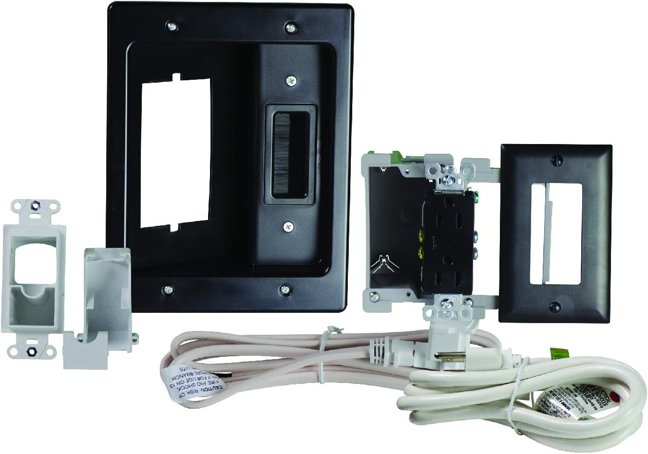 Legrand, Home Office & Theater, In Wall TV Power Kit, White, 6ft Length, HT22U2WHR6 Pack of 2