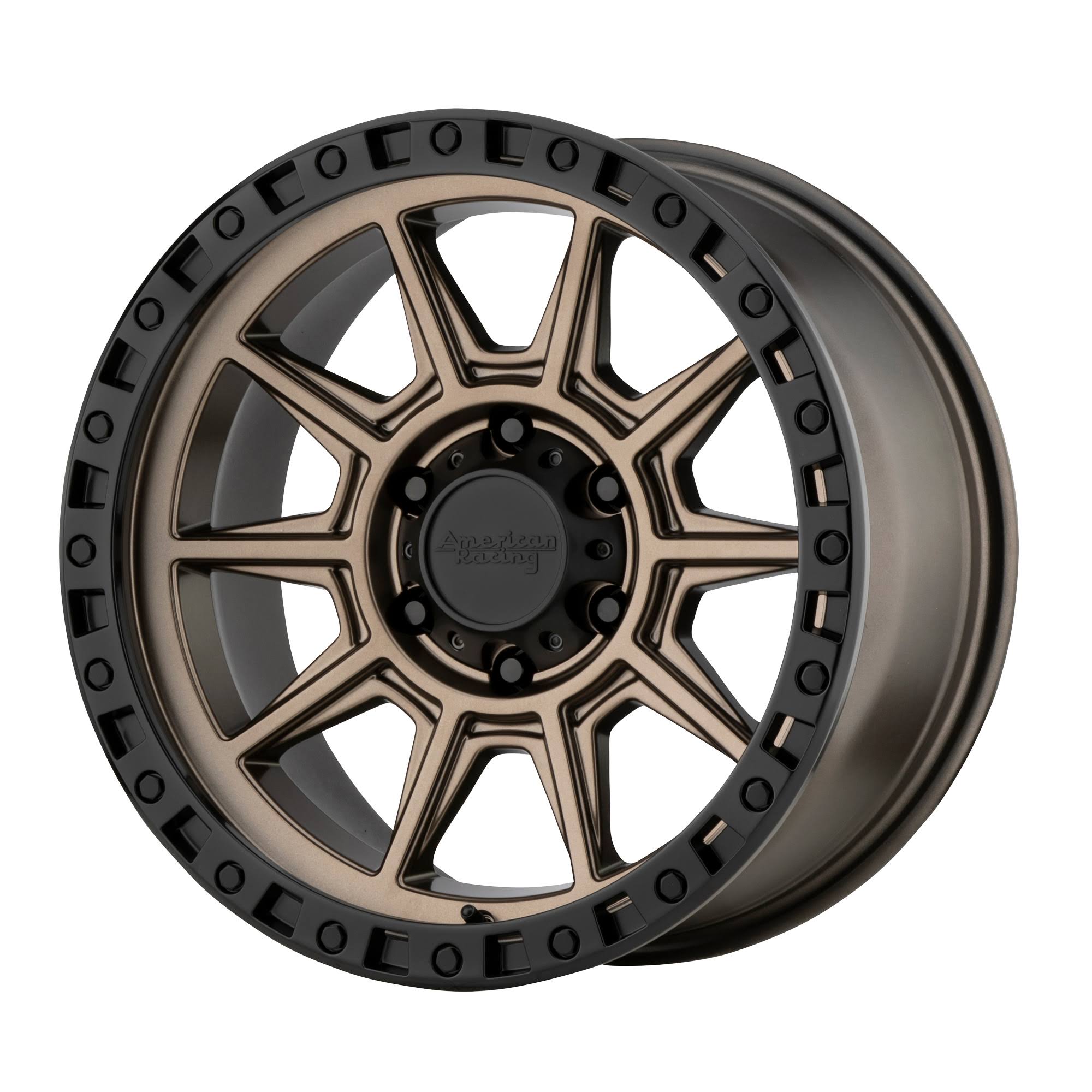 American Racing AR202 16x8 8x165.1 0et Matte Bronze Black Lip Wheel