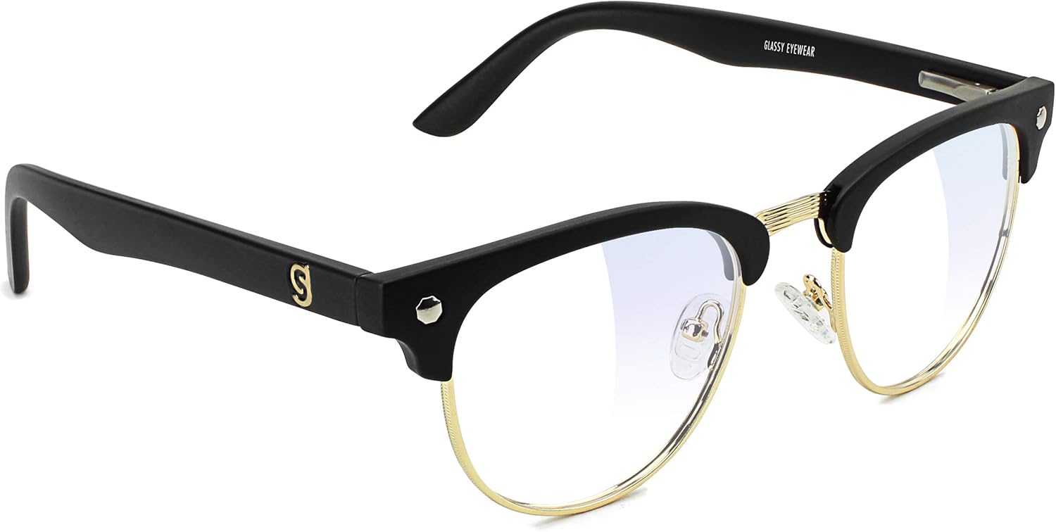 GLASSY Morrison Premium Blue Light Blocking Glasses, Anti Eyestrain and Fatigue, Glasses for Computer and Gaming Pack of 2
