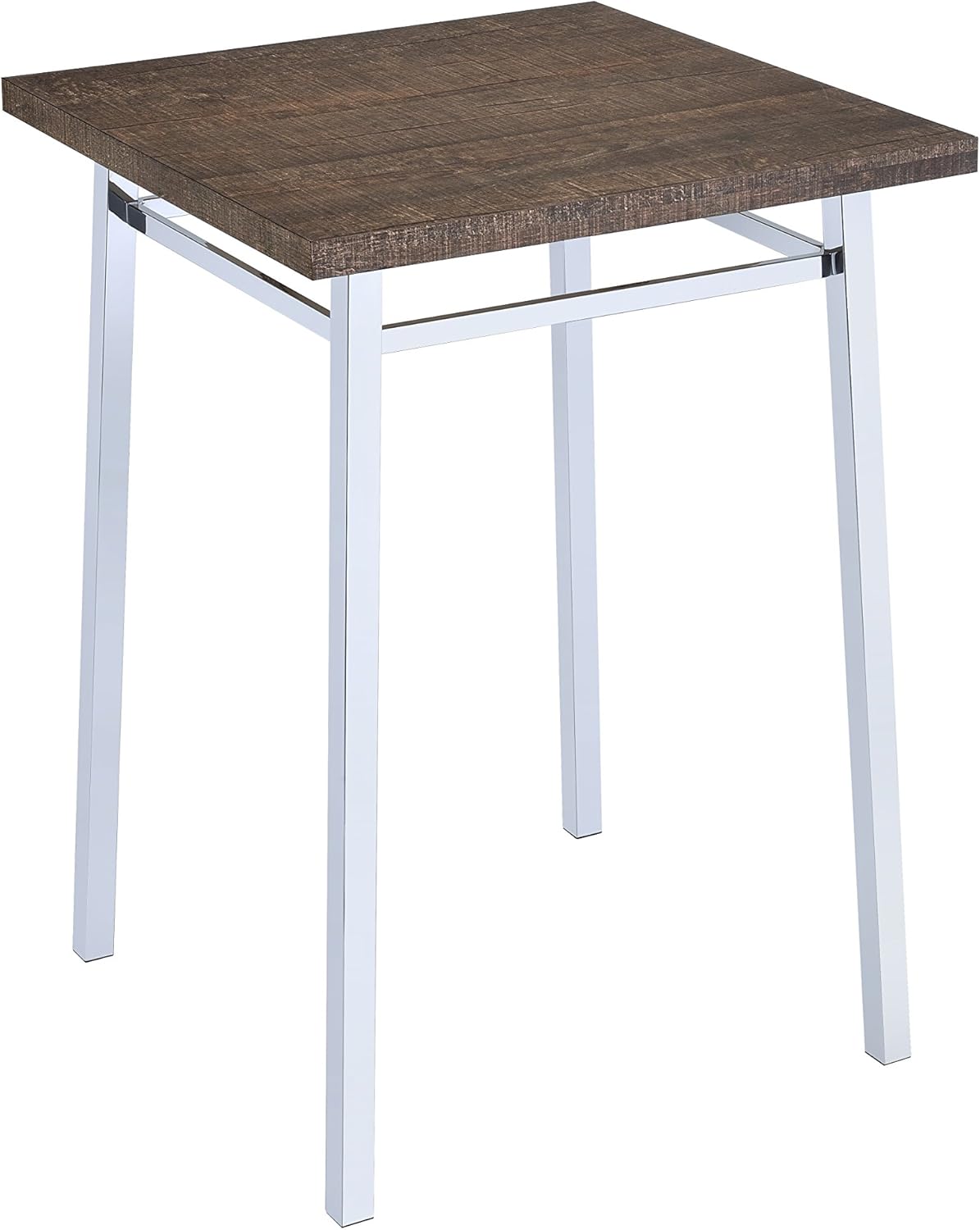 ACME Furniture 72595 Nadie Bar Table, Oak and Chrome