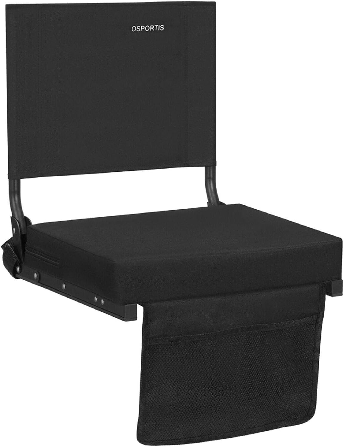 OSPORTIS Stadium Seats for Bleachers with Back Support, Bleacher Seats with Backs and Cushion, Wide Padded Portable Stadium Seats Chairs with Backs and Shoulder Strap