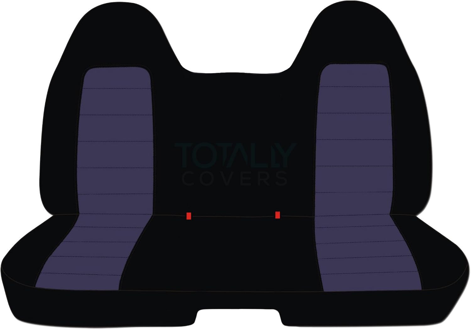 Totally Covers Compatible with 2004-2012 Chevy Colorado/GMC Canyon Two-Tone Truck Seat Covers (Rear 60/40 Split Bench): Black and Lime Green (21 Colors) Chevrolet Folding Back