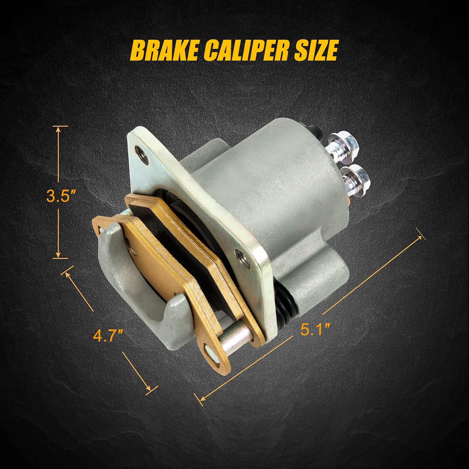 Rear Brake Caliper Assembly Replaces 1911415 Compatible with Polaris ATV Sportsman EXT Sportsman 400 450 500 570 800 Farmhand 450 Hawkeye 325 400