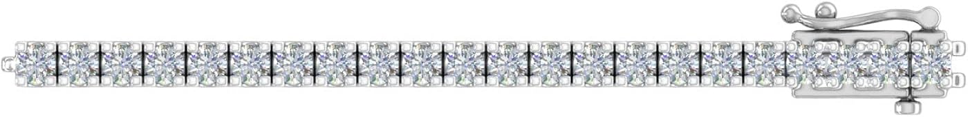 4 Carat Diamond Tennis Bracelet in 10K Gold (7 Inch) - IGI Certified