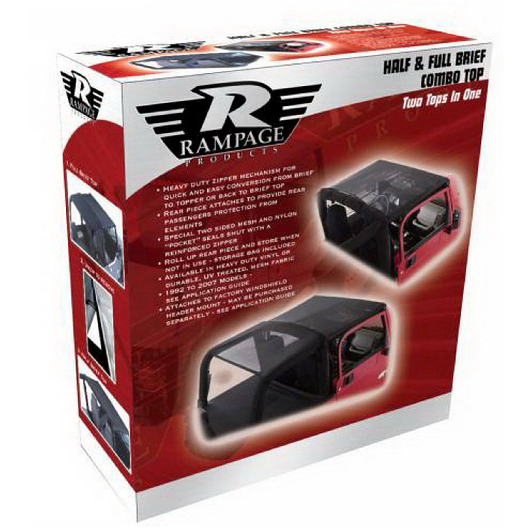 Rampage 90635 - Black Mesh Shade Top