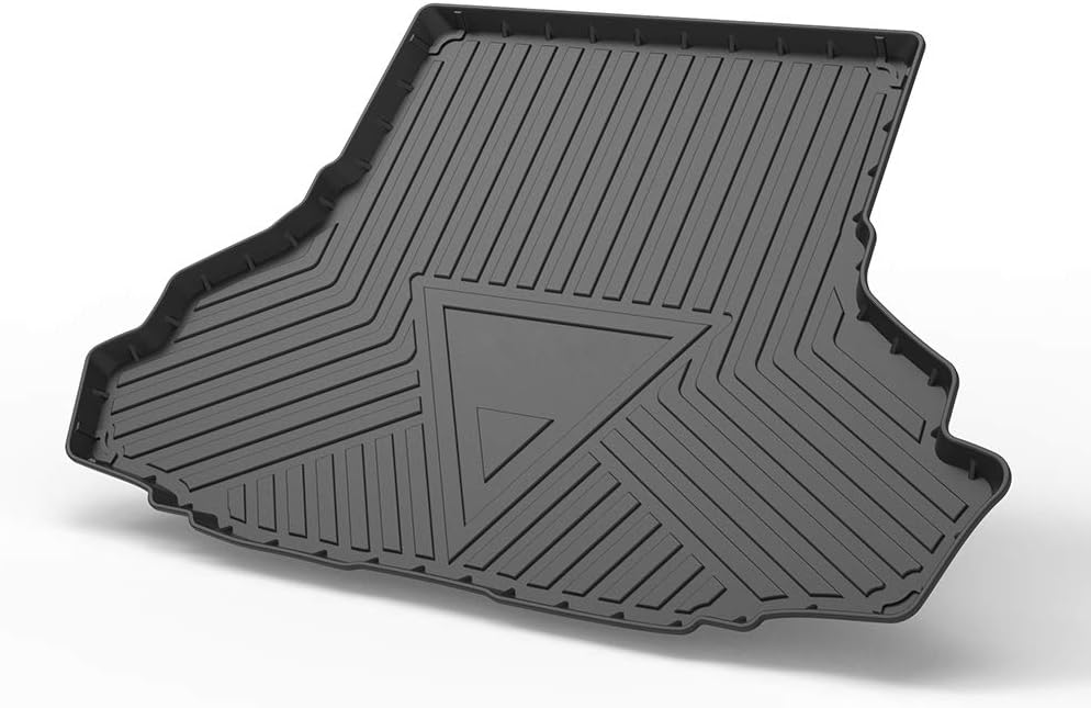 Cargo Liner for 2015-2020 2021 2022 Ford Mustang Coupe Trunk Liner Tray Heavy Duty Rubber Rear Cargo Area Mat Waterproof Protector Floor Mat Black
