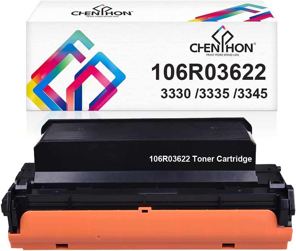CHENPHON Compatible Toner Cartridge Replacement for Xerox 3335 3345 3330 106R03622 106R03620 for Xerox WorkCentre 3335 3335DNI 3345 3345DNI Phaser 3330 3330DNI Printer, Black 8,500 Pages, 1-Pack Pack of 2