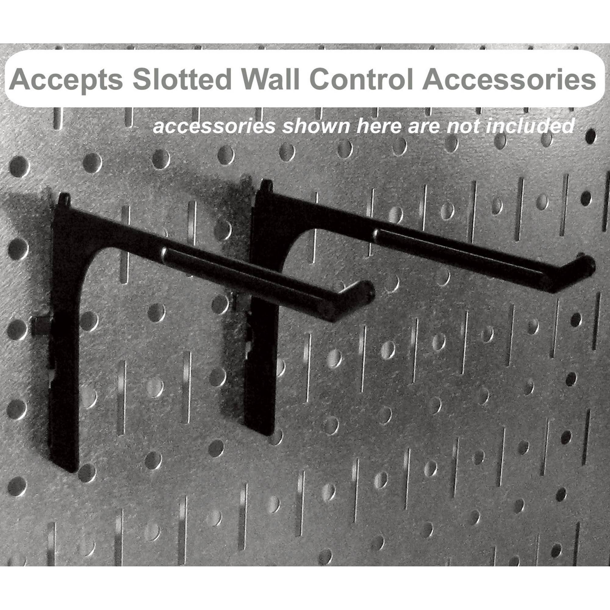 Wall Control 35-P-3248BK Pegboard, Round, 32 in. H, 48 in. W, Black