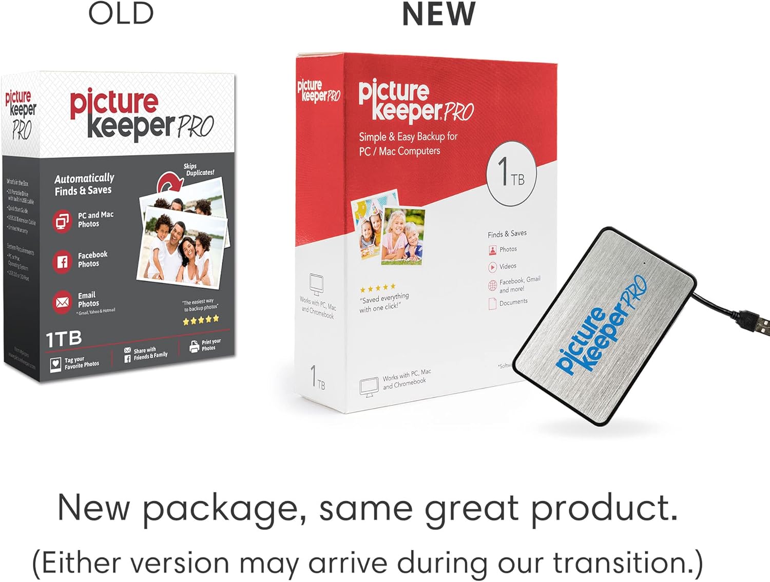 Picture Keeper PRO Connect Photo & Video Flash Drive for PC & Mac Computers 1TB Flash Drive
