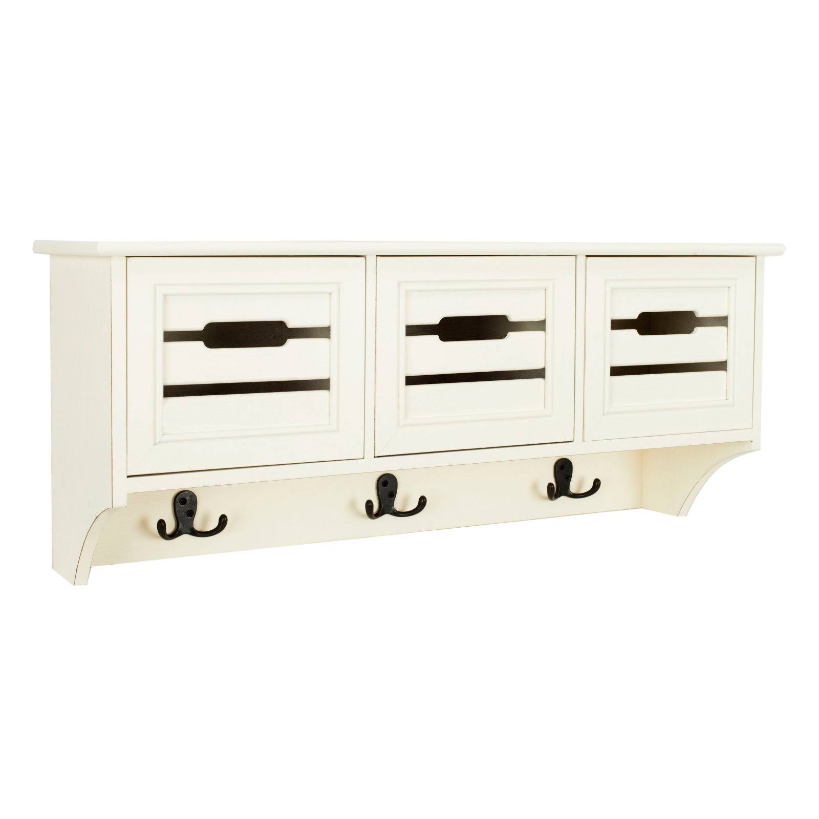 Safavieh Leon Hanging 3 Drawer Wall Rack - White