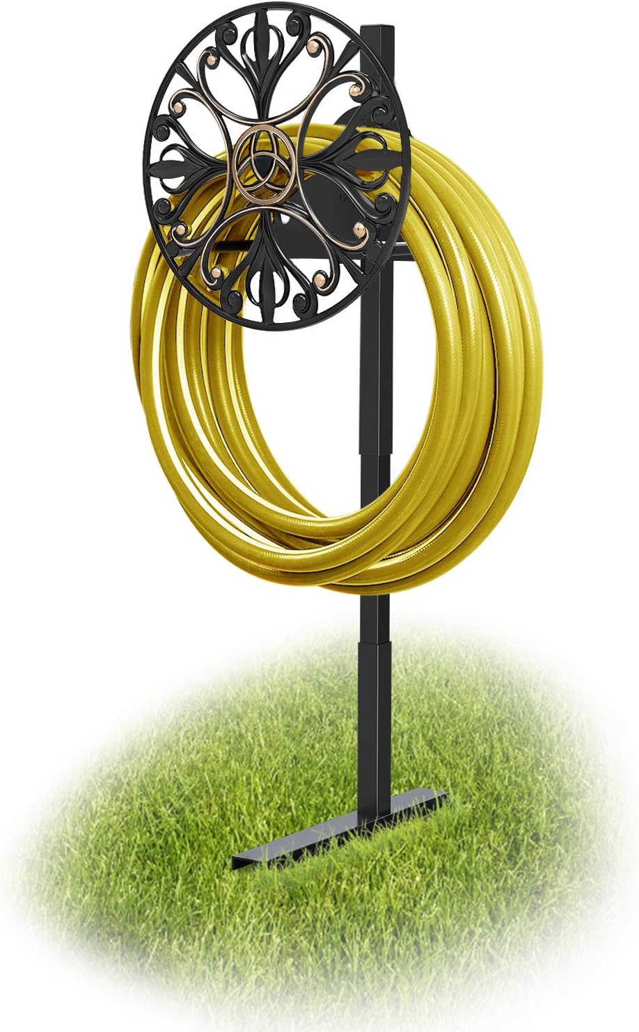 GOFORWILD Garden Hose Holder, Decorative Hose Butler Sturdy Water Hose Rack, Durable Wall Hose Hanger, Holds 125-Feet of 5/8-Inch Hose, Hose Reel, Made of Stainless Cast Aluminum, 7008 Pack of 2