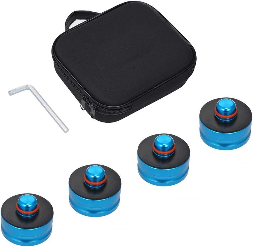 Yuangang Aluminum Solid Jack Lift Point Pad Adapter Jack Lifting Pad Tool Chassis DedicatedSafety Raising Tesla Driving, Protect Car Jack from Damaging and Battery for Tesla Model 3 (Blue, 4PCS) Pack of 2