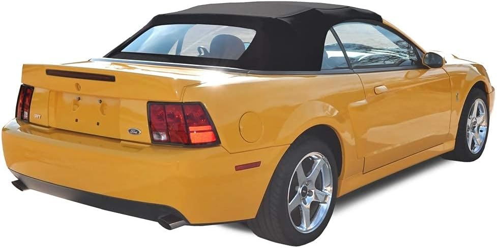 Black Convertible Soft Top ANPART for 1994-2004 Mustang Replacement & Plastic Window