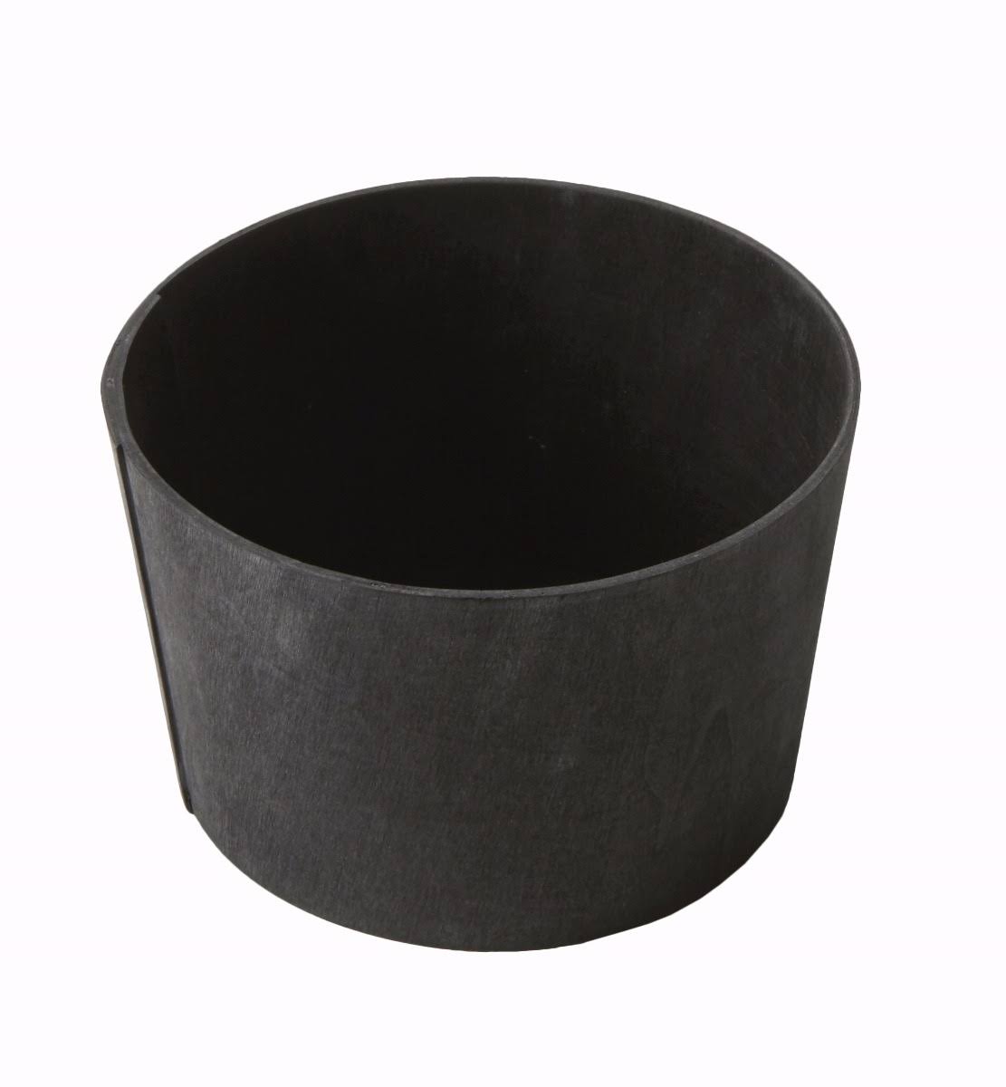 American Metalcraft (PWB64) Black Round Poplar Wood Basket, 6x22 x 4x22