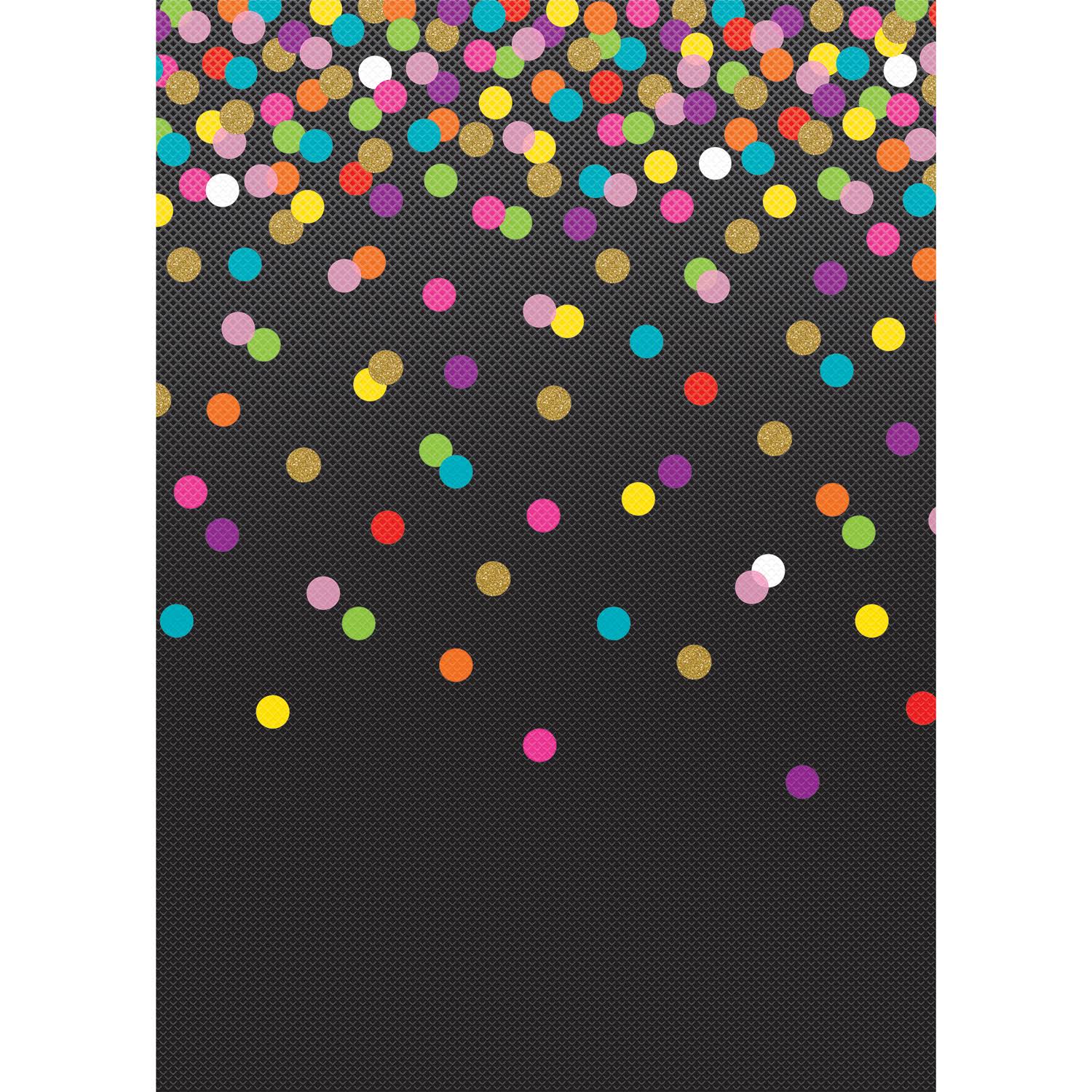 Teacher Created Resources Better Than Paper Bulletin Board Roll, 4-ft x 12-ft, Colorful Confetti on Black, 4 Rolls | TCR32354