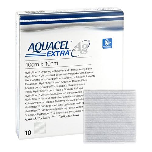 Convatec 420678 Aquacel Extra Ag 6 inch x 6 inch Silver Hydrofiber Dressing - Box of 5