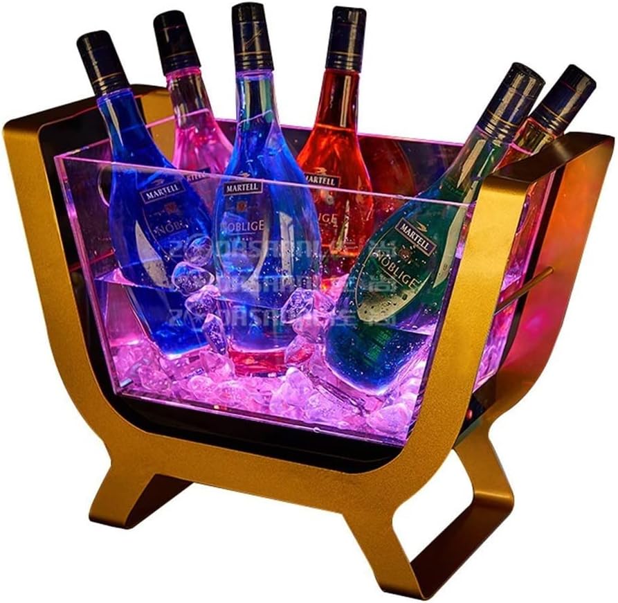 LED Ice Bucket，Cooler Bucket Large Capacity Champagne Wine Drinks Beer Bucket For KTV Party Bar Home Wedding Ice bucket for cocktail bar