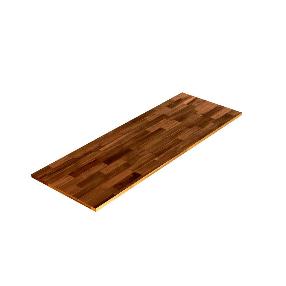 Interbuild Acacia 7 ft. L x 25 in. D x 1 in. T Butcher Block Countertop in Espresso Stain, Brown 672780
