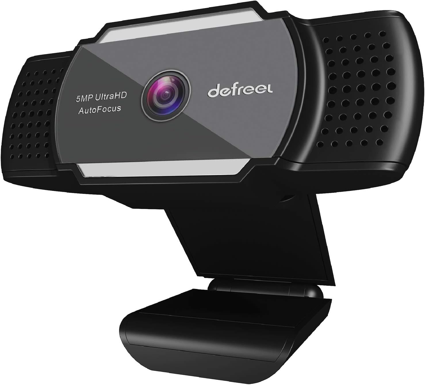 AutoFocus 5MP/2K Webcam with Microphone & Privacy Cover, Defreel Pro Business Computer Webcam, for Conferencing, Video Calling, Webinars, Online Class, Work with Teams/Skype/YouTube/Zoom/Facetime/OBS Pack of 2