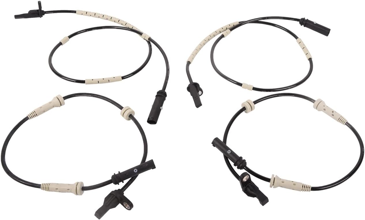 TOPAZ 34526791224 + 34526791226 Front Rear Right Left ABS Wheel Speed Sensor Compatible with BMW F20 F21 F22 F23 F87 F82 F83 (Pack of 4)