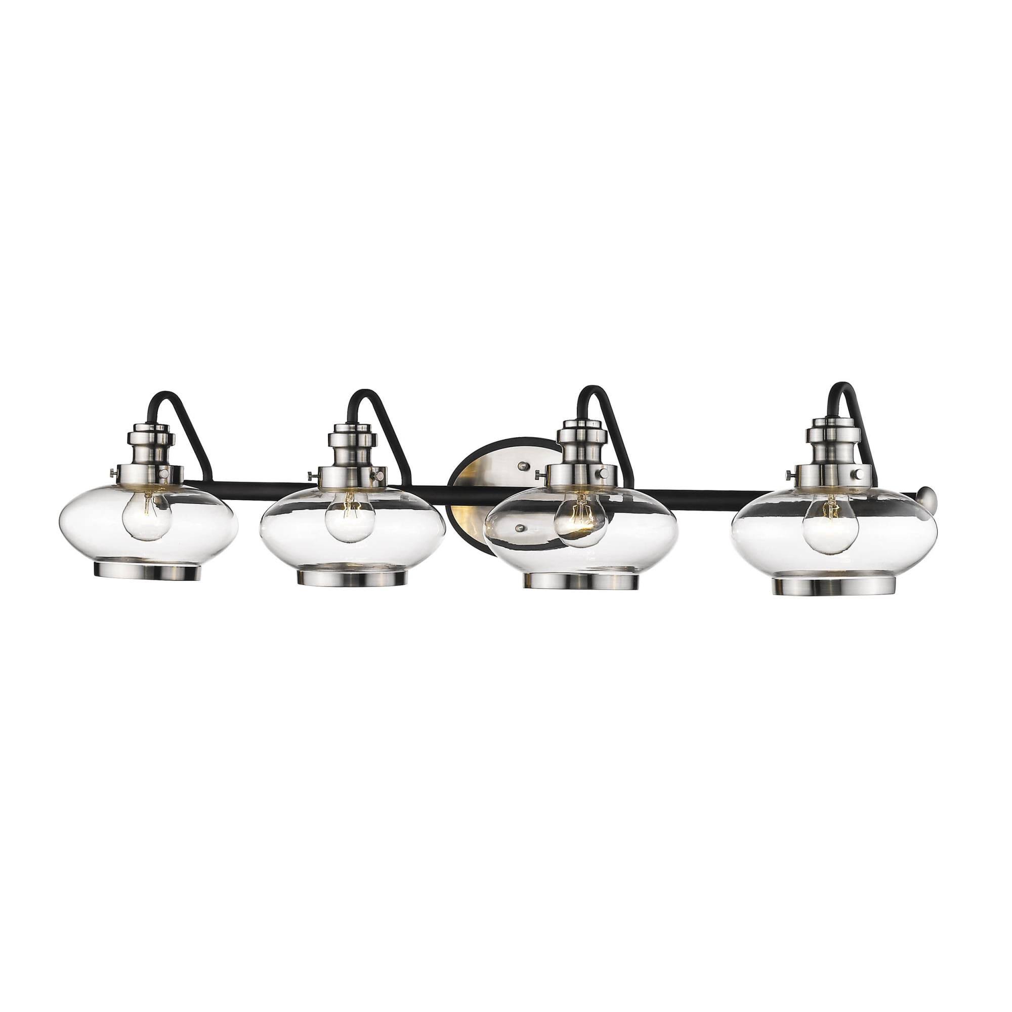 Millennium Lighting Vanity, Matte Black/Satin Nickel (1614-MB/SN)