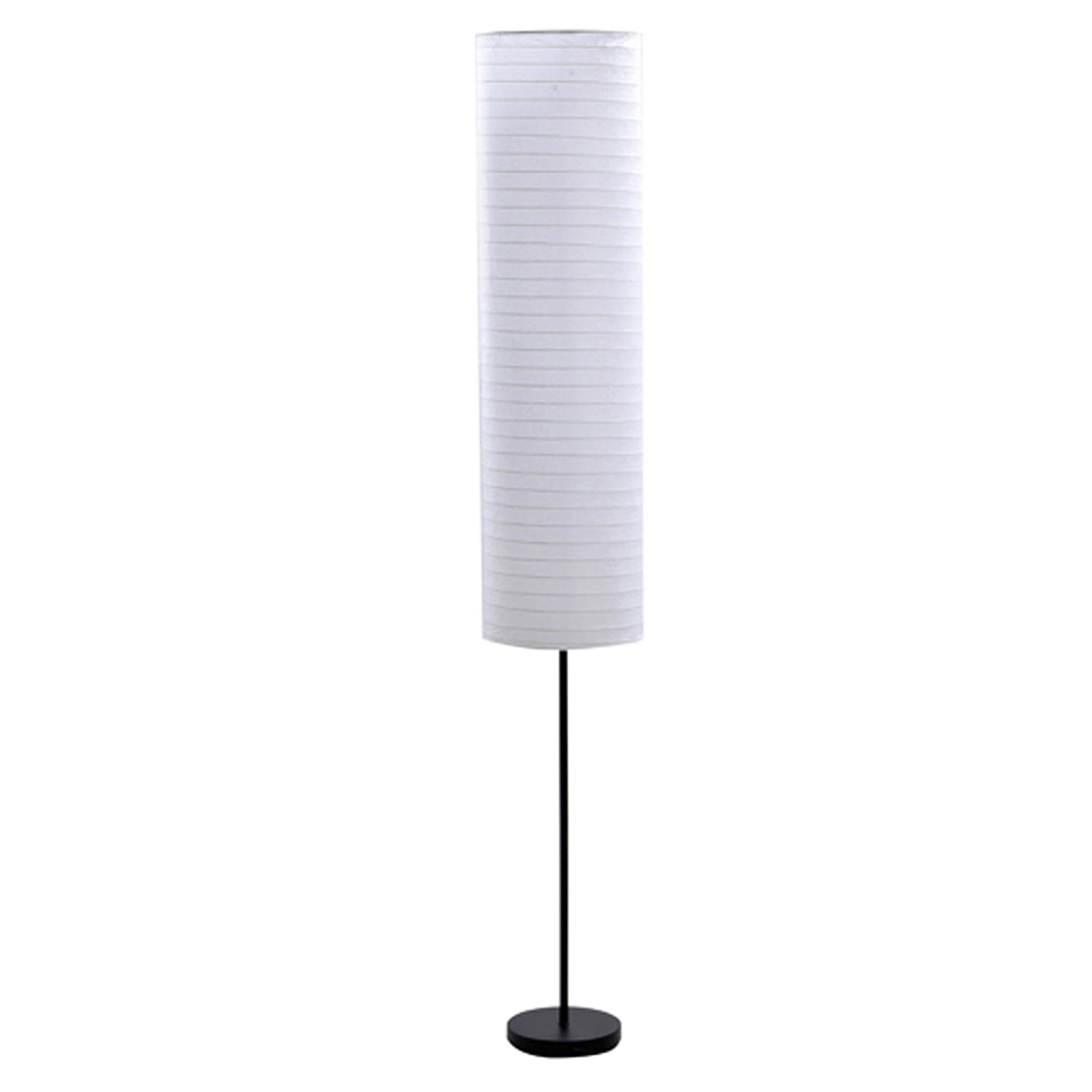 Catalina Lighting 21438-000 Modern 2-Light Zen Stick Floor Lamp with Rice Paper Shade 70 Black