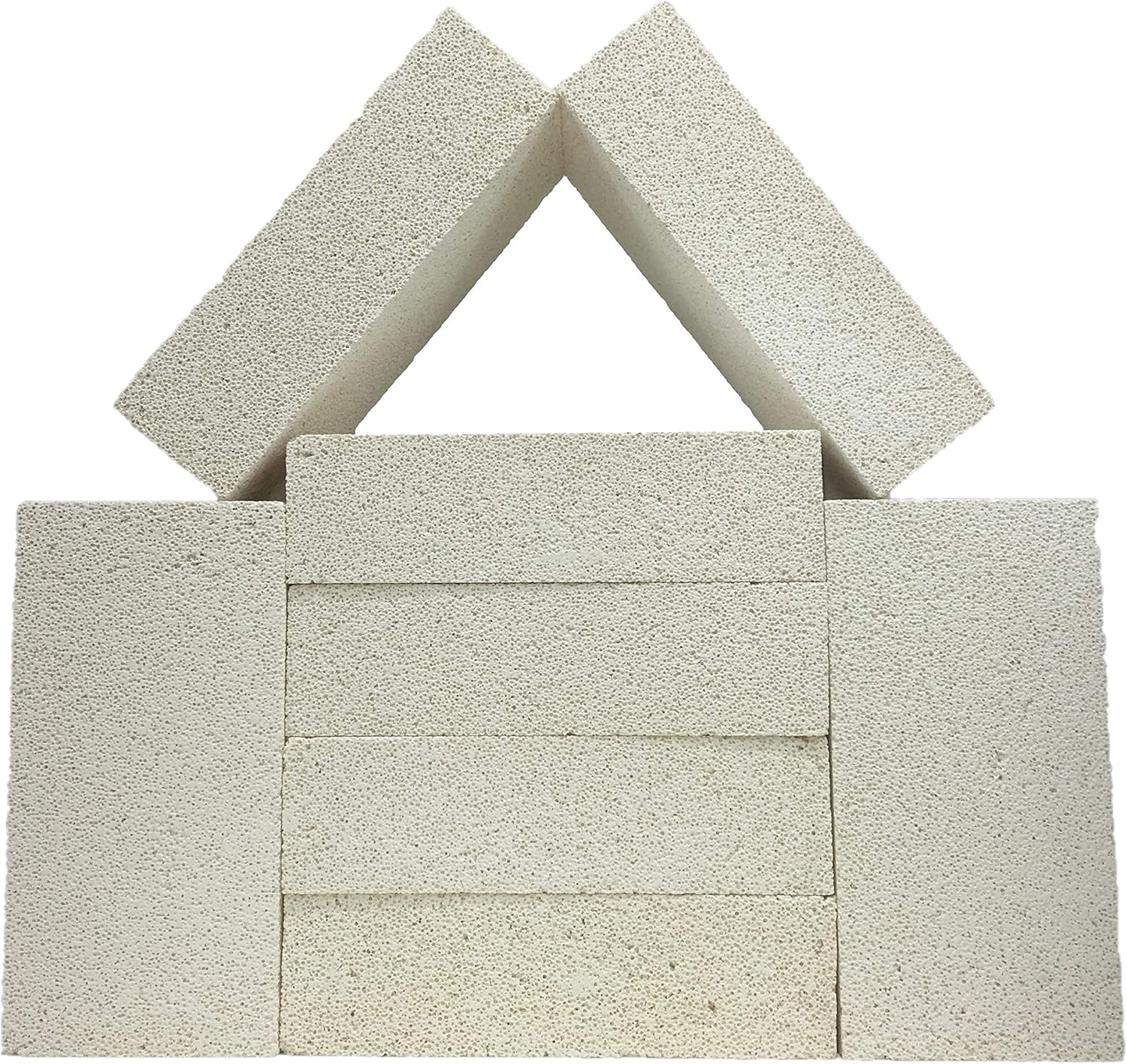 Executive Deals Insulating Fire Brick for Ovens, Kilns, Fireplaces, Forges -8 Piece Full Brick (9