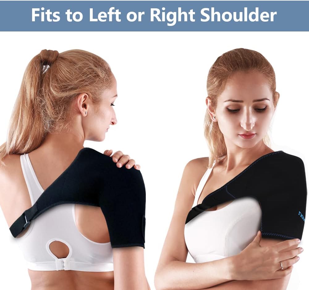 NEWGO Shoulder Ice Pack Rotator Cuff Cold Therapy, Ice Pack for Shoulder Injuries Reusable Cold Shoulder Wrap Ice Pack Compression Therapy for Shoulder Surgery, Pain Relief, Bursitis, Swelling