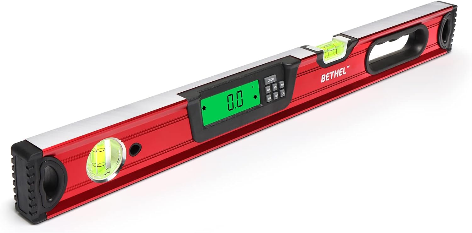 24 inch Digital Level,Digital Smart Level Tool Electronic Level Tool and Protractor - Master Precision - IP54 Dustproof and Waterproof