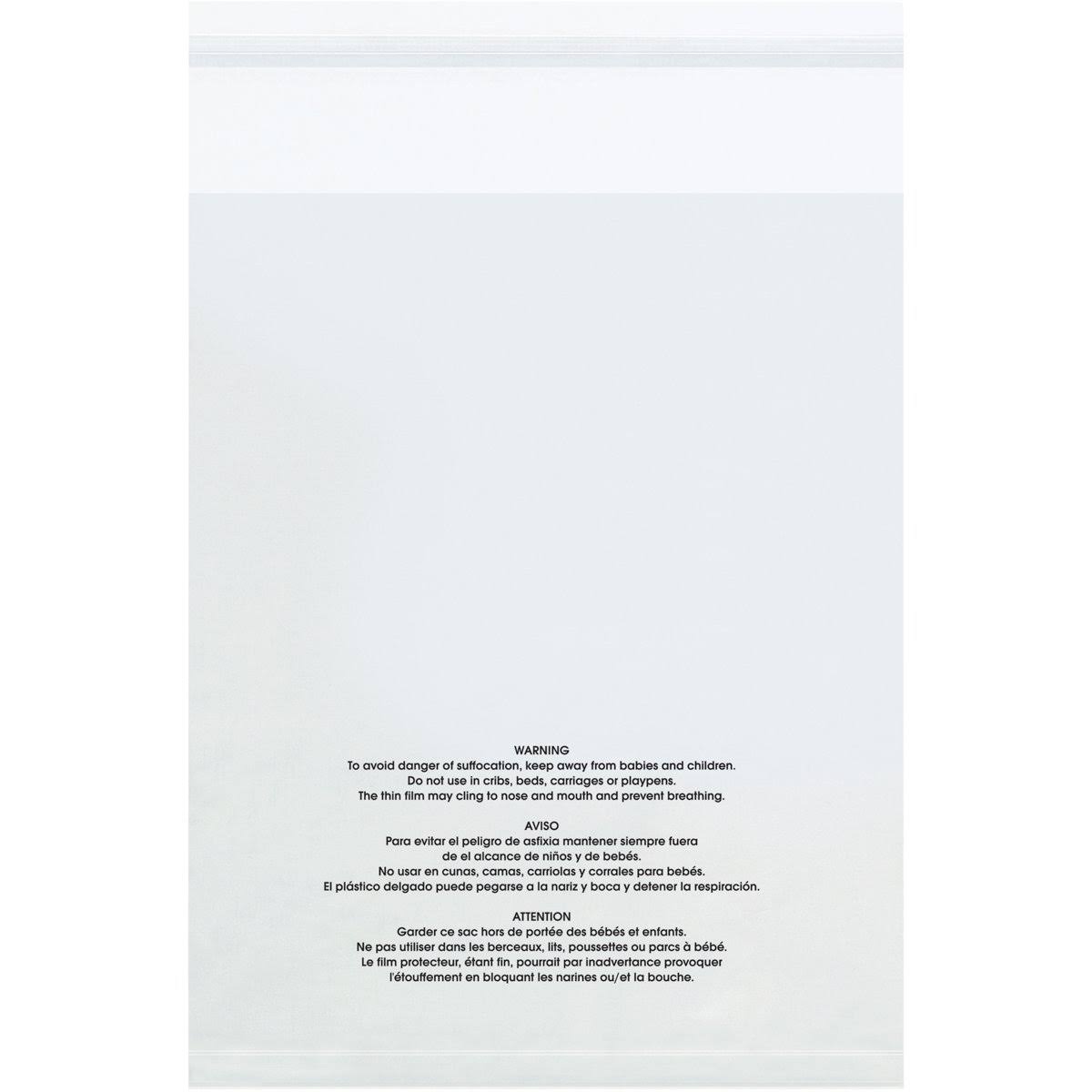 Box Partners Pmv121815 12 x 18 in. 1.5 Mil Resealable Suffocation Warning Poly Bags with Vent Holes Case Pack of 1000