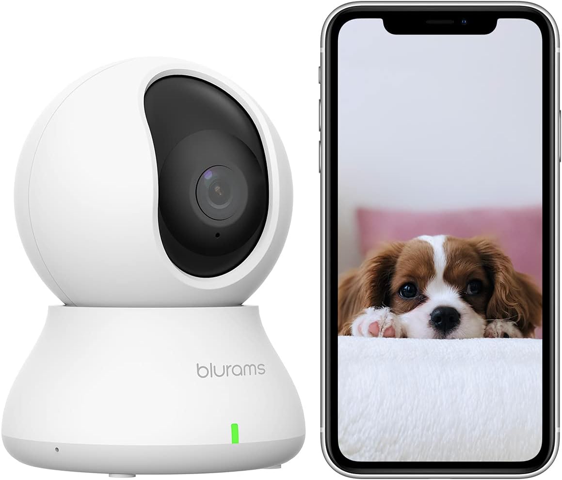blurams Baby Monitor 2K, WiFi Pet Indoor Camera, 360-degree Wireless Home Camera, Motion Tracking, IR Night Vision, Two-Way Audio, Compatible with Alexa, Google Assistant & IFTTT, Pack of 2