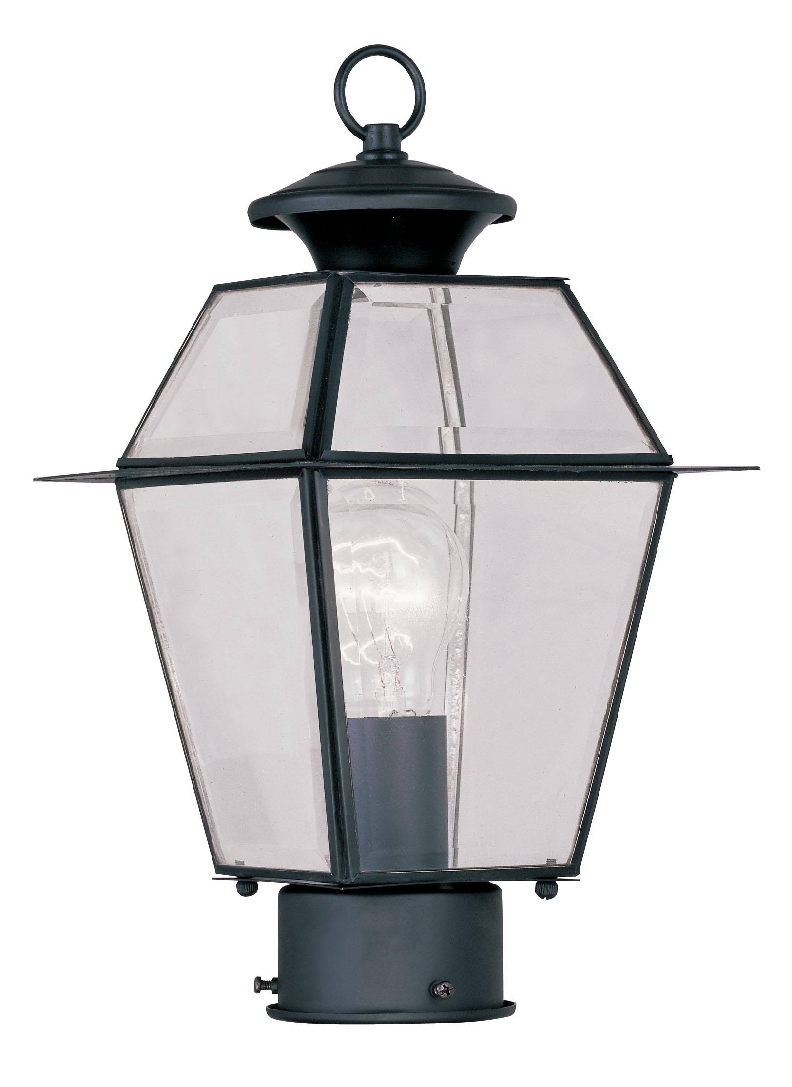 Livex Lighting Westover 1 Light Outdoor Post Lantern, Black 2182-04