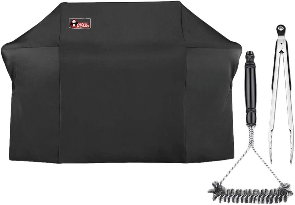 Kingkong 7109 Premium Grill Cover for Weber Summit 600-Series Gas Grills Including Grill Brush and Tongs Pack of 2