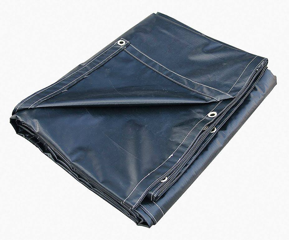 Zoro Select 5wty9 Tarp, Heavy Duty, Vinyl, 20x12Ft, Black