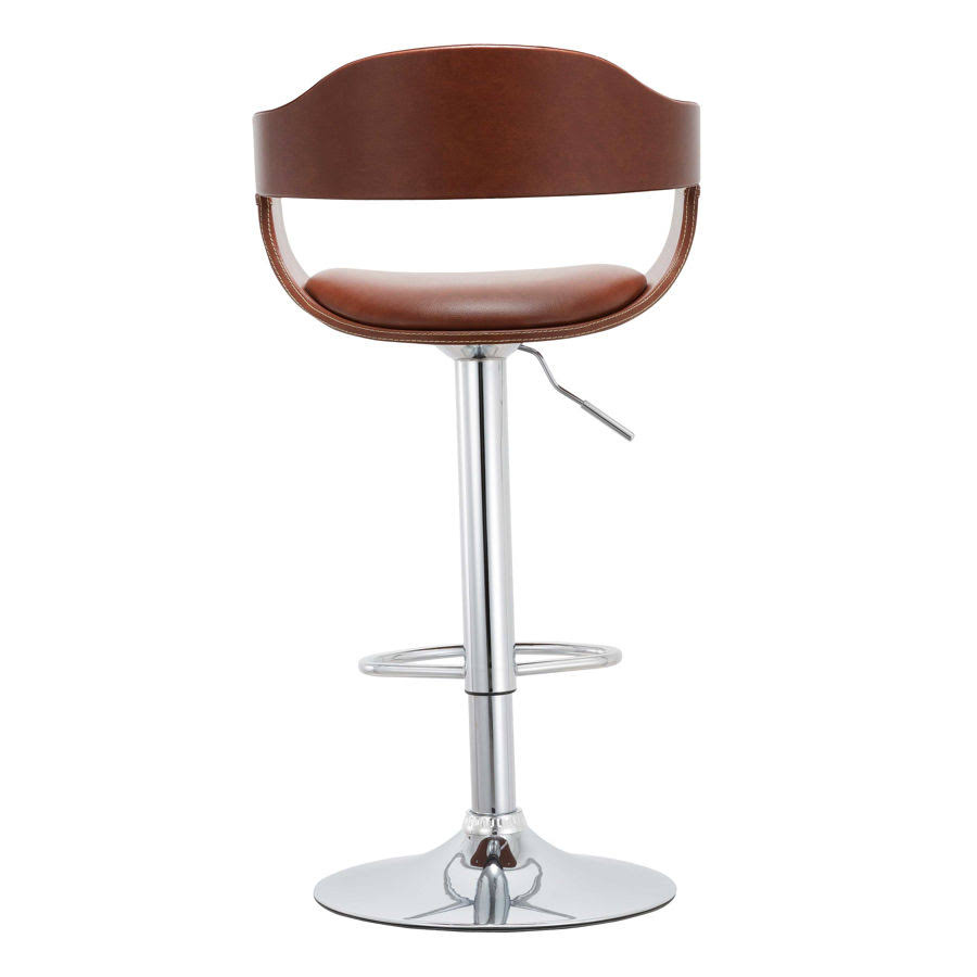 AC Pacific ACBS07 Brown Swivel Adjustable Barstool