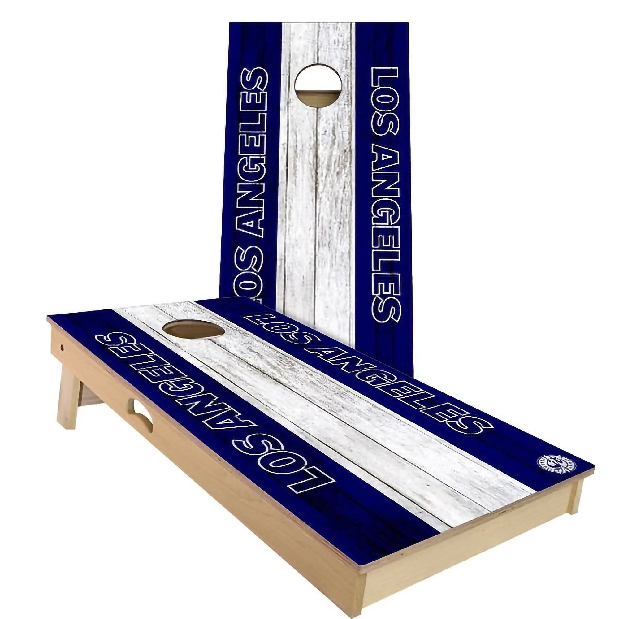 La Football Cornhole Board Set - Choose Your Options No Accessories 2x4 Boards (24x22 x 48x22)