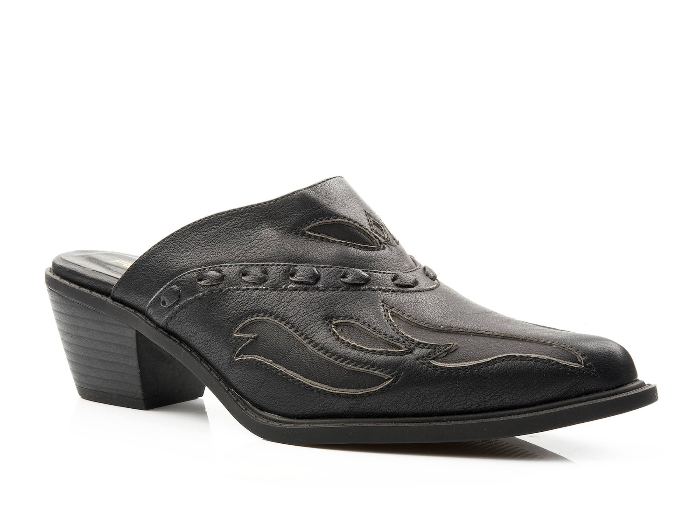 Roper Rockstar Interlace Mule - Black - Mules