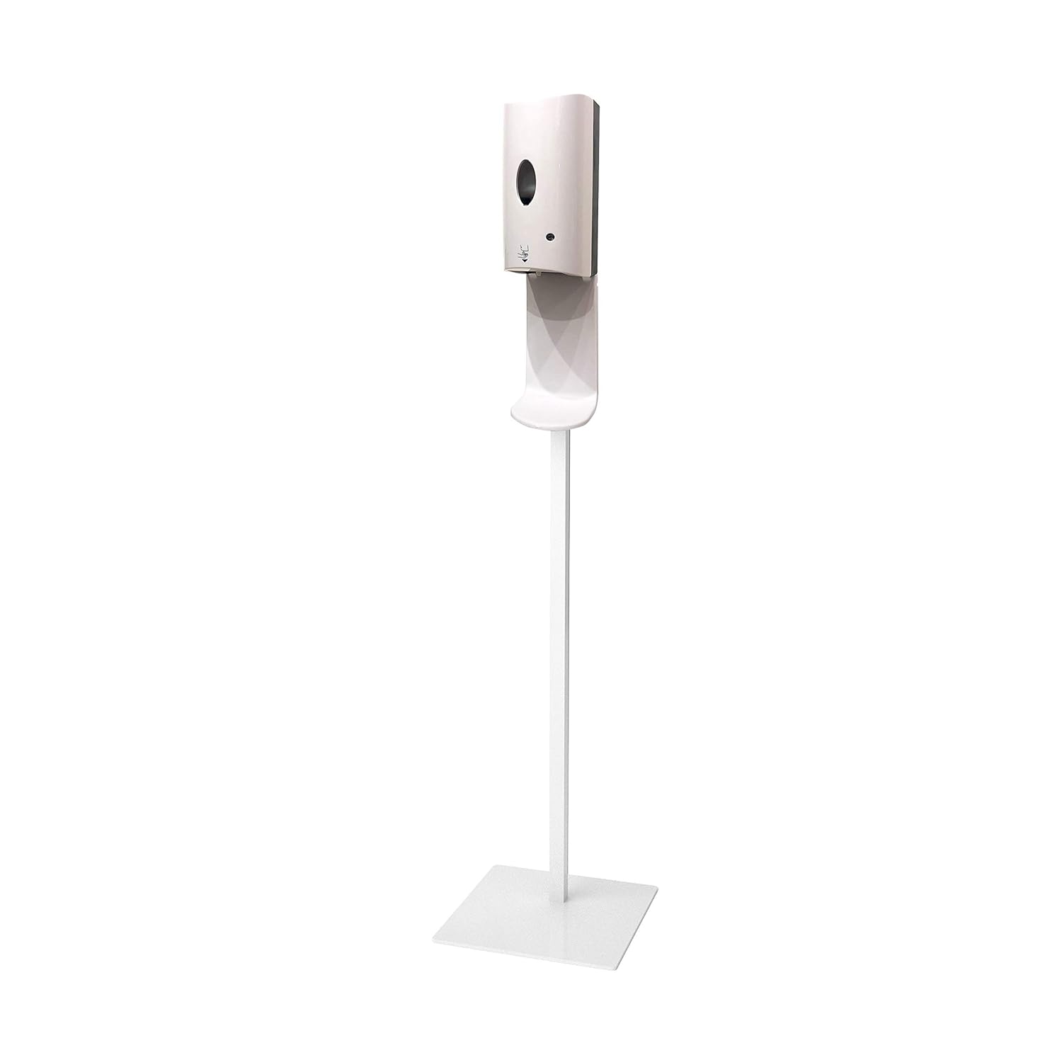 Econoco Touchless Hand Sanitizer Dispenser - Floor Stand with Gloss White Flat Base Pack of 2
