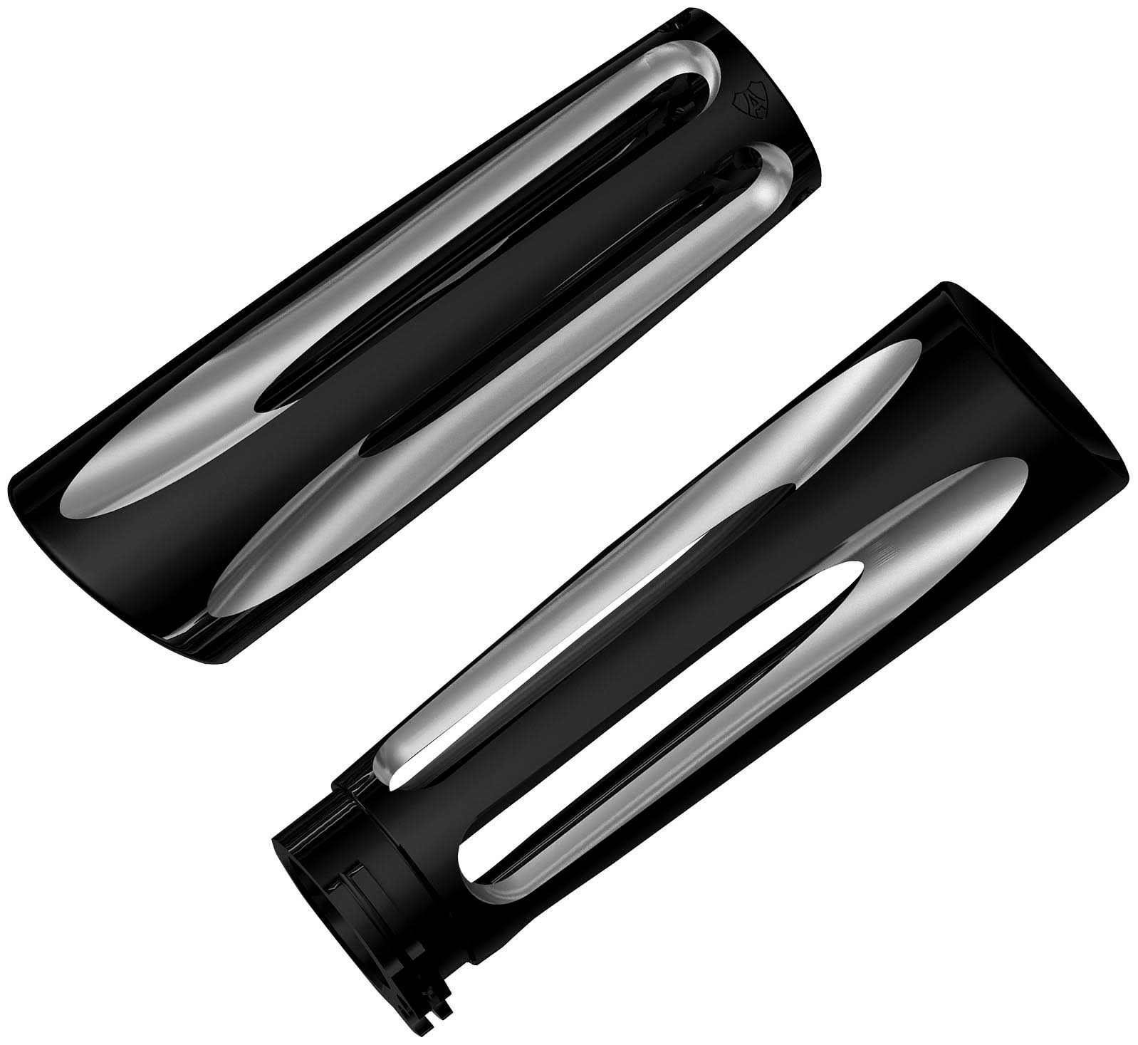 Arlen Ness 07-132 Deep Cut Grips Black Cable