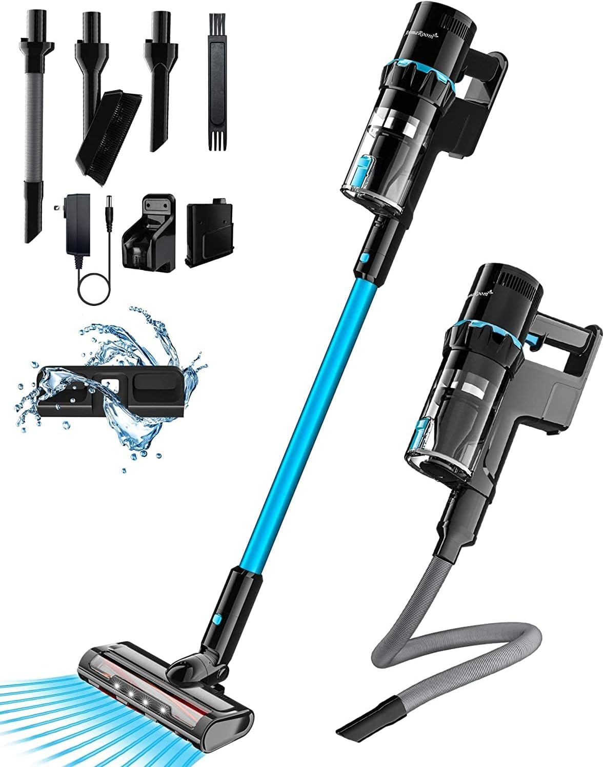 Cordless Vacuum Cleaner, 9 in 1 Lightweight Stick Handheld Vacuum, 250W Brushless Motor Stick Vacuum,24KPa Powerful Suction for Pet Hair Hard Floor Carpet Deep Clean