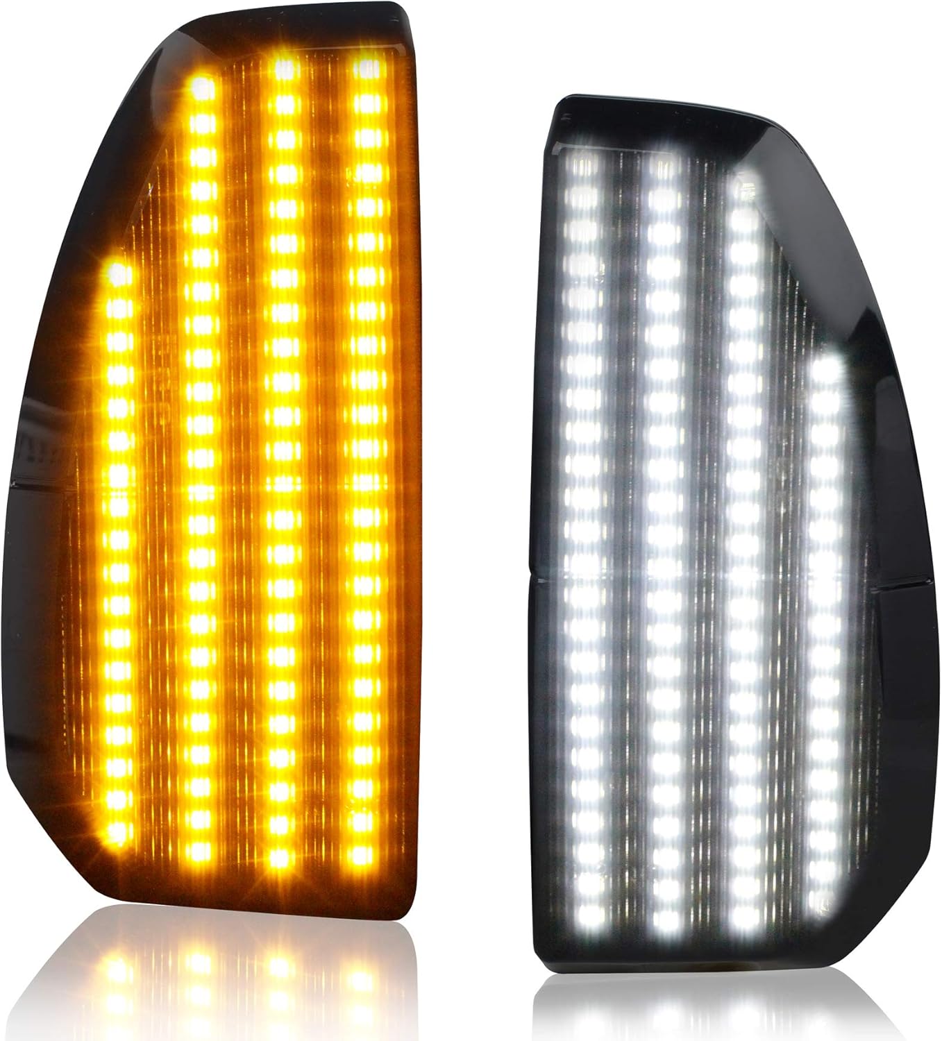 NDRUSH Switchback LED Side Mirror Turn Signal Light DRL Day Time Running Lights Compatible with Toyota Tundra 2007-2017