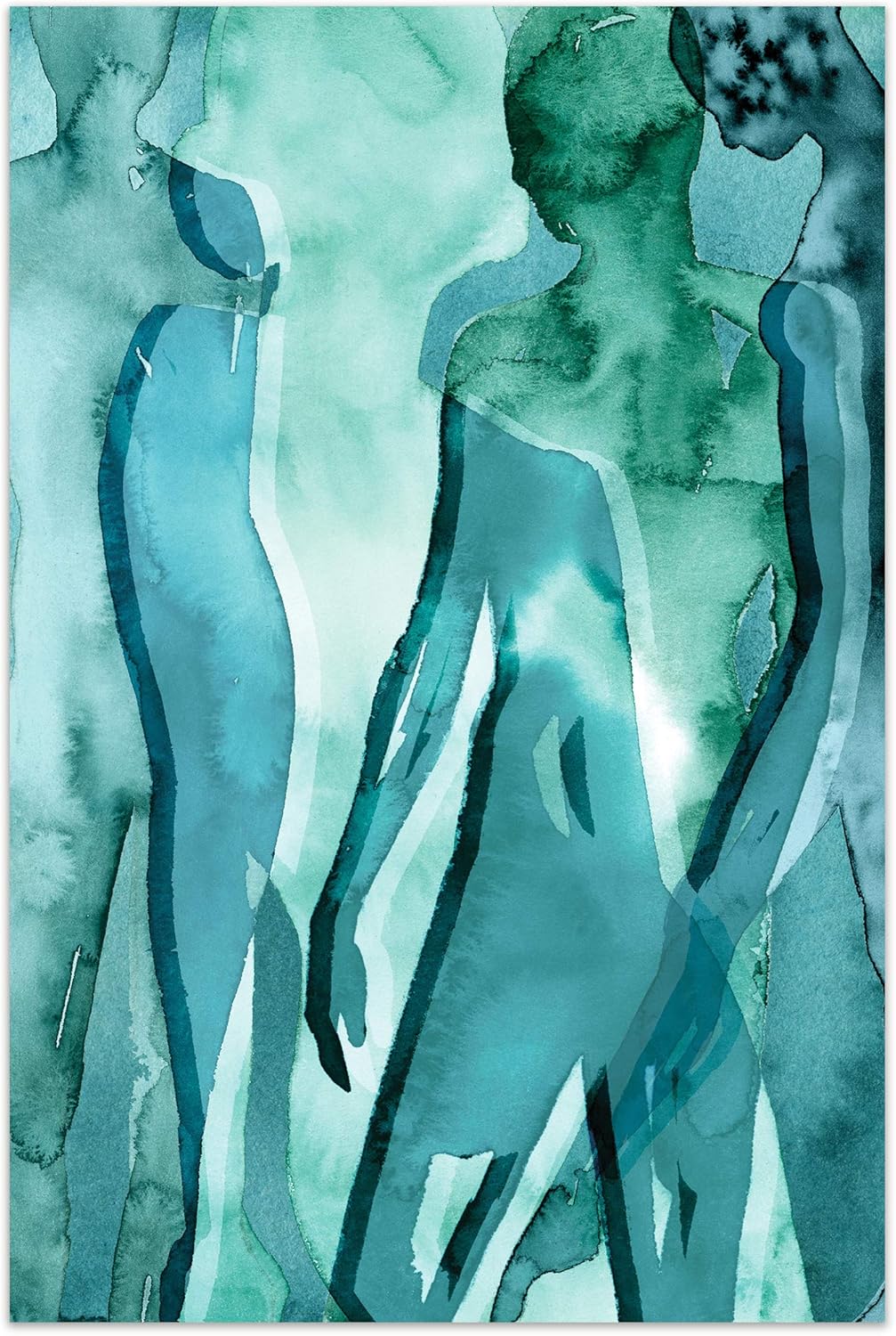 Empire Art Direct Human Abstract Art,Frameless Tempered Glass Panel,Contemporary Wall Decor Ready to Hang,Living Room,Bedroom ＆ Office, 48