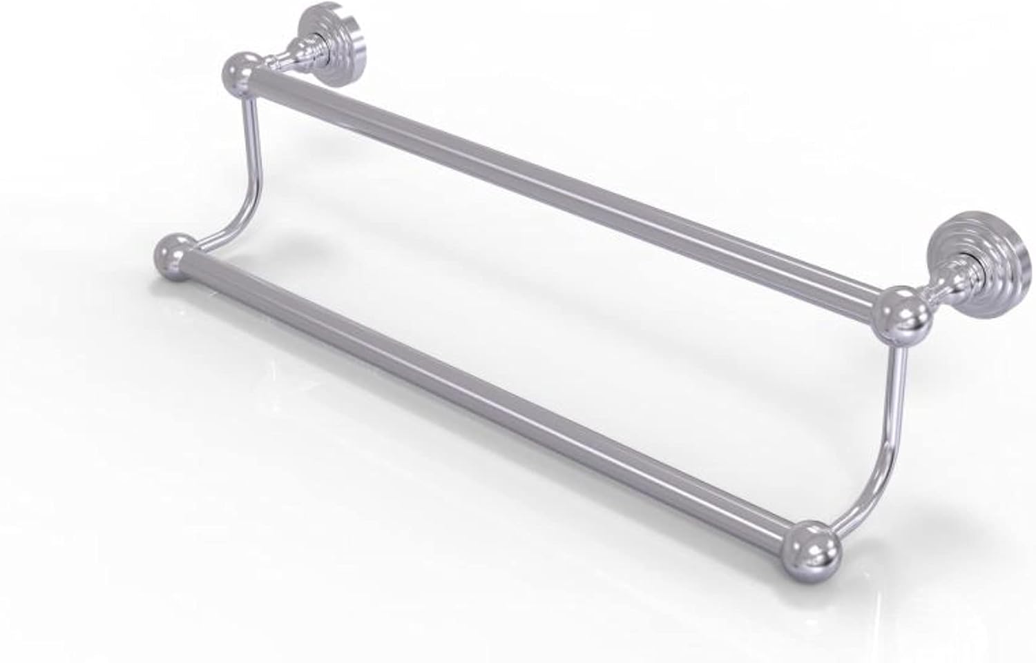 Allied Brass Waverly Place Collection 18-inch Double Towel Bar Clear Satin, Chrome Finish