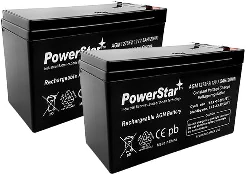 12V 7.5AH Computer Power Backup System Complete Replacement Battery Kit for RBC5 UPS Pack of 2