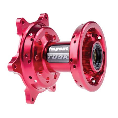 Tusk Impact Motorcycle Hub - Front Red - Fits: Yamaha WR250F 2001-2009